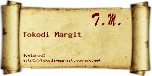 Tokodi Margit névjegykártya