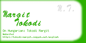 margit tokodi business card